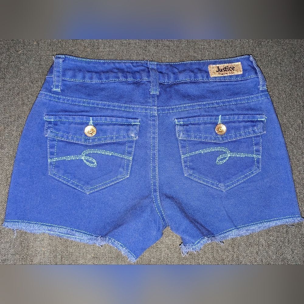 Justice Premium blue shorts, size 12s